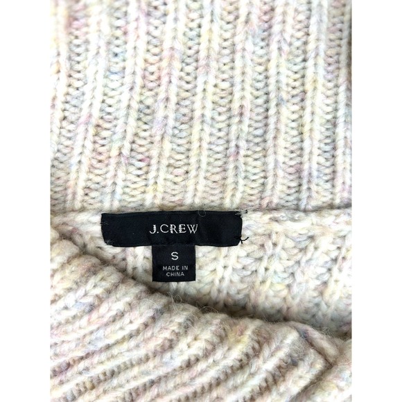 J. Crew Women's S Merino Wool Blend Pastel Rainbow Confetti Cozy Knit Sweater - Picture 4 of 13